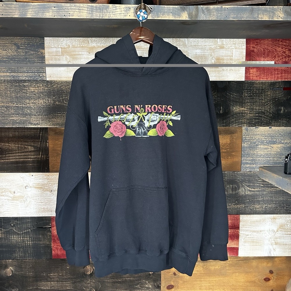 Vintage 2000 Guns N Roses Hoodie Gildan Medium